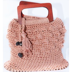 Sac crochet rose 
