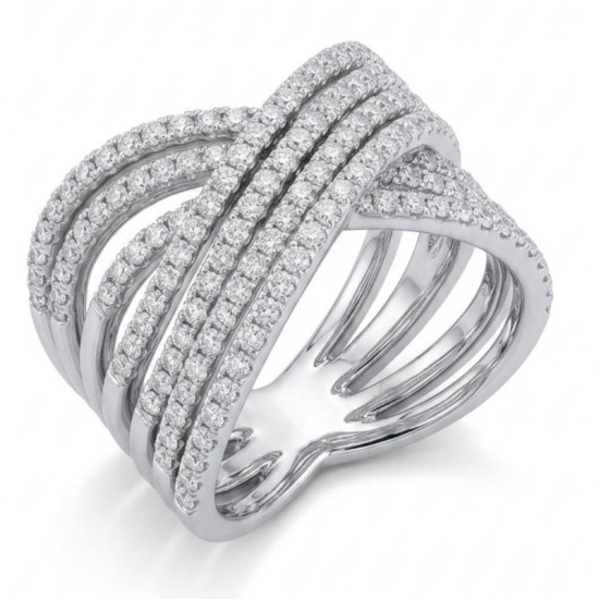 Bague Croisée en Argent 925