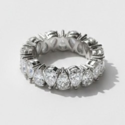 Bague en Argent 925 Entièrement Sertie de Zircons